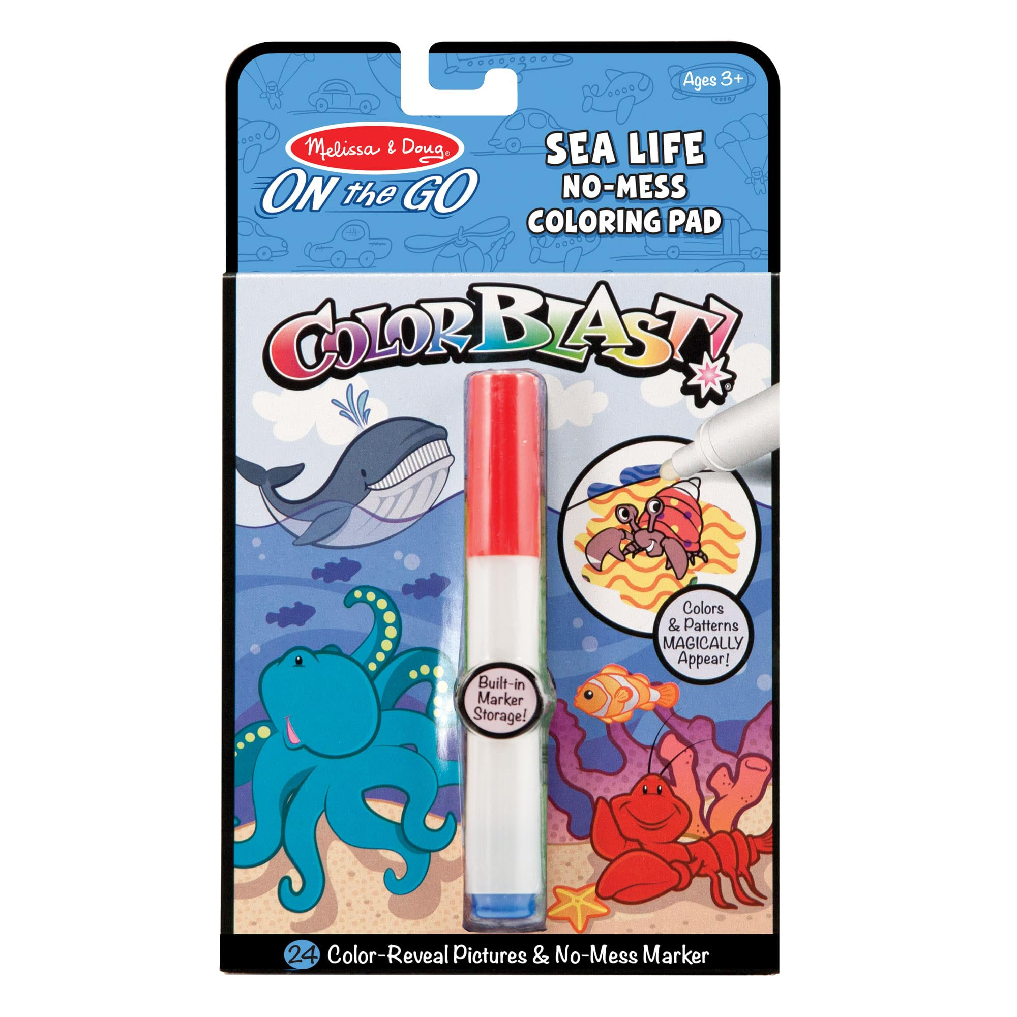Melissa & Doug On the Go ColorBlast! Activity Book: Sea Life - 24 Pictures and No-Mess Pen - FSC ... | Amazon (US)