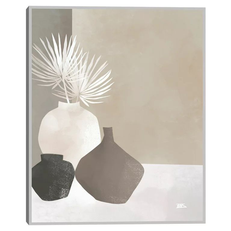 Palmettos & Pots (grey) by Bria Nicole Framed Canvas Art Print | Walmart (US)