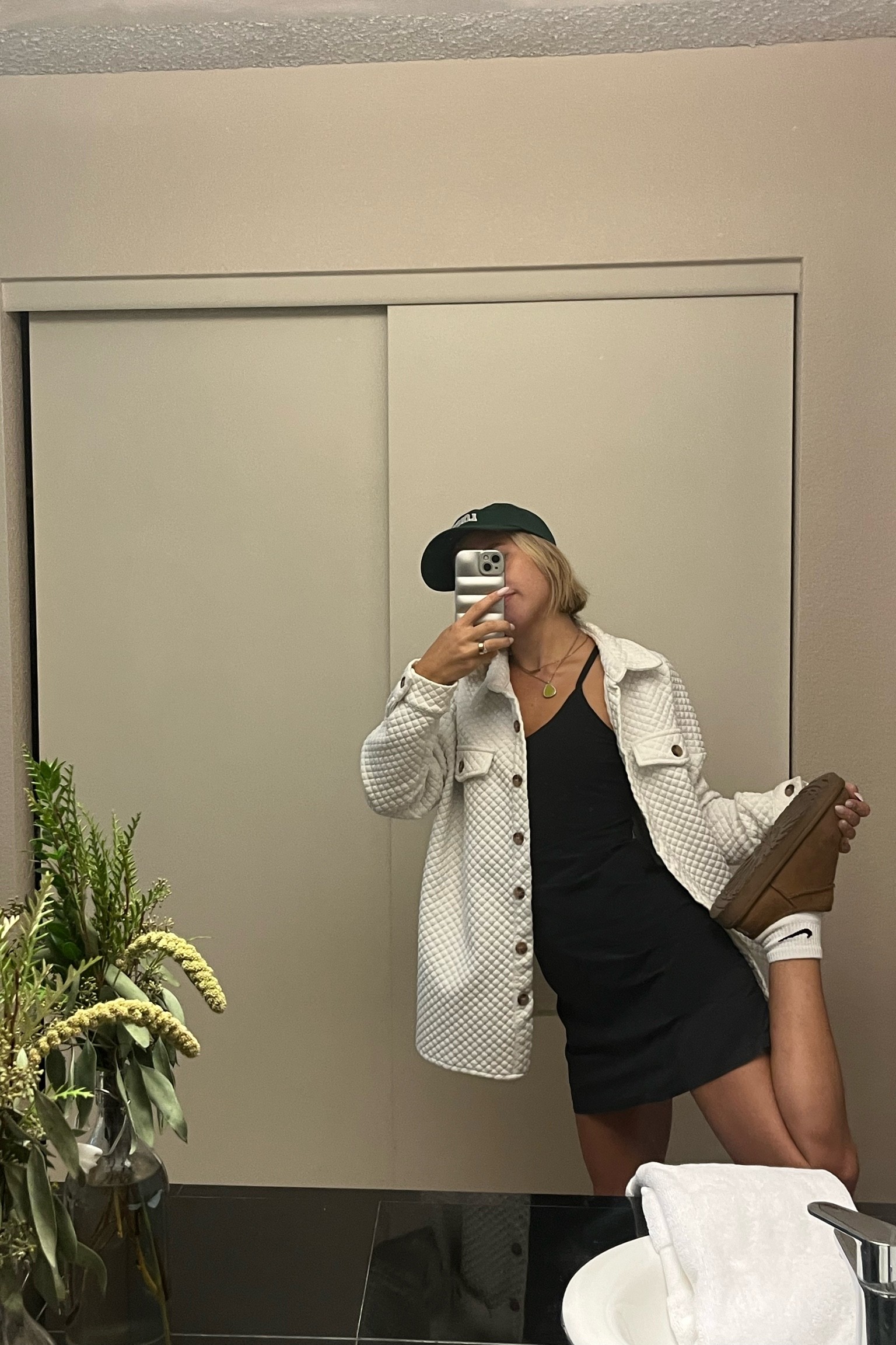 The EVERYTHING DRESS! At outdoor voices is the only way to go! Paired with lonely ghost baseball cap and ugh slippers;) 
The dress runs a little big…I wear a xs and am 5’3

#LTKworkwear #LTKstyletip #LTKfit