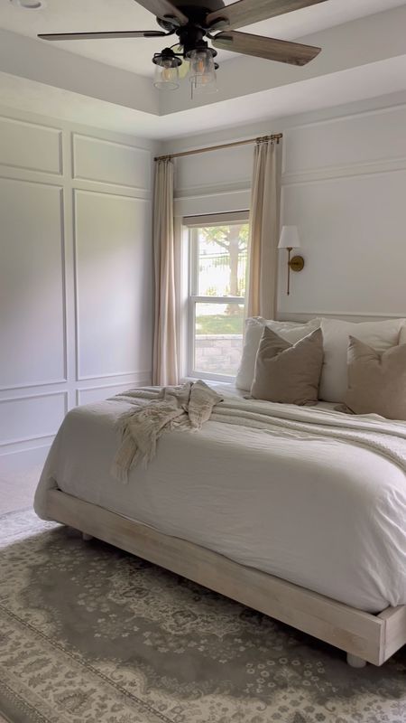 creating my dream bedroom with a minimalist design, neutral aesthetic and elevated styling ✨ home DIY | DIY tools | neutral bedroom decor | bedroom design | bedroom curtains

#LTKfamily #LTKstyletip #LTKhome