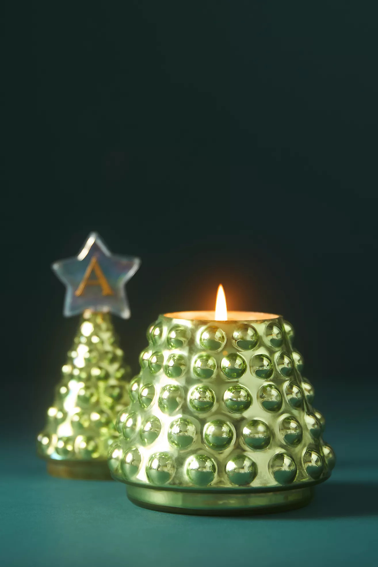 Monogram Tree Woody Fresh Balsam & Cedarwood Glass Jar Candle | Anthropologie (US)