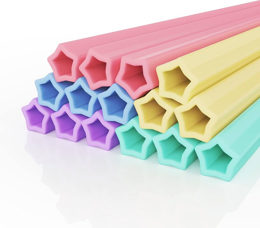 NiHome Reusable Silicone Drinking Straws Star-Shaped Set of 15PCS 8.5\u201d Long for 6-12 oz Tumb... | Amazon (US)