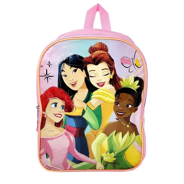 Disney Princesses 15 Backpack Ariel Belle Mulan Tiana Smiles | Walmart (US)