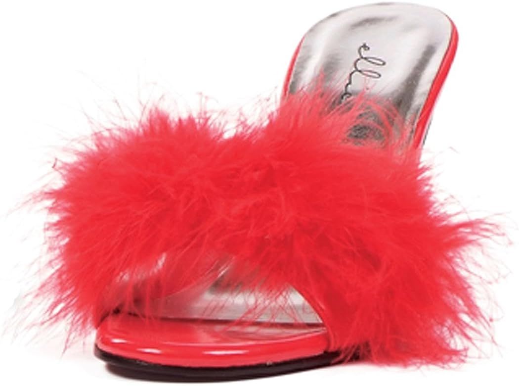 Ellie Shoes Women's 3.5 Inch Heel Maribou Slippers | Amazon (US)