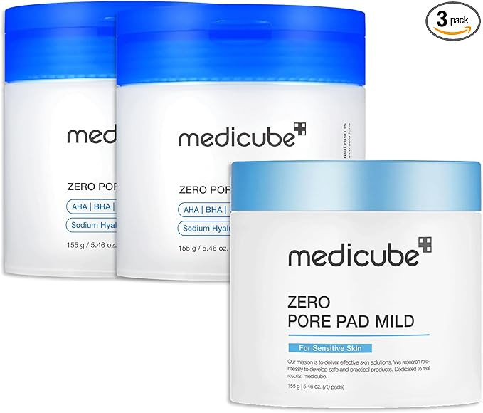 medicube daily toner pads tailored to skin condition: Zero Pore Pads 2.0 (2ea) and Zero Pore Pads... | Amazon (US)
