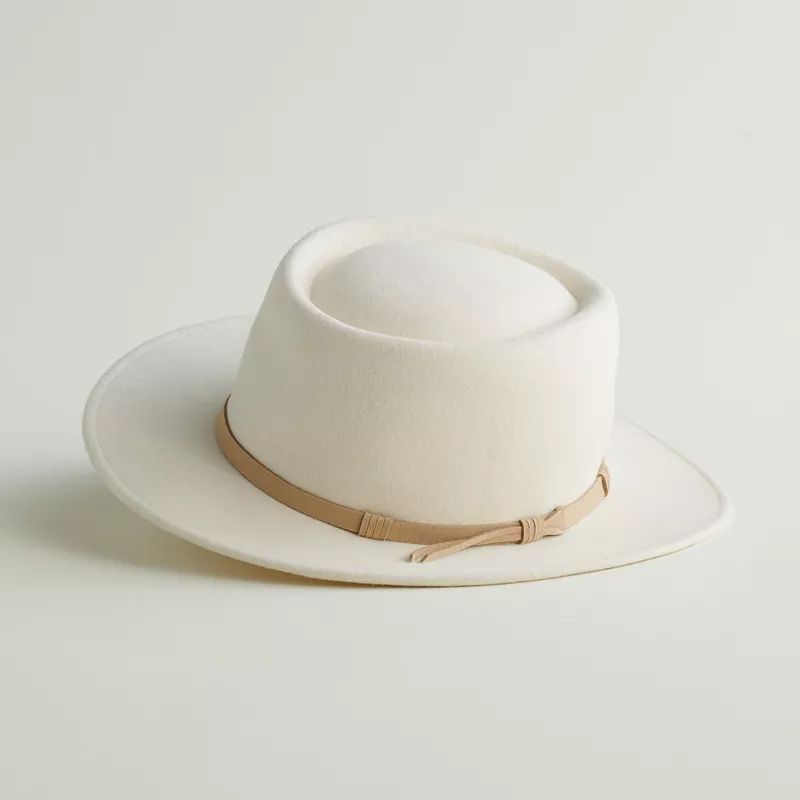 Women's Elizabeth and James Flat Brim Felt Panama Hat, White | Kohl's