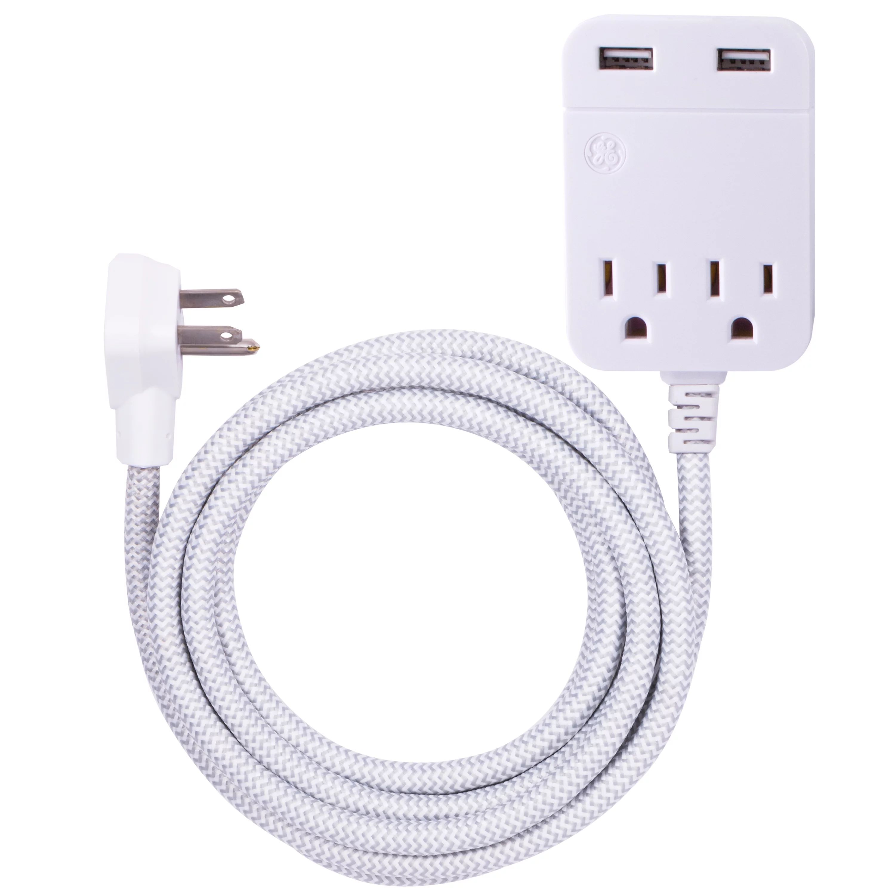 GE Pro Designer 2-Outlet 2-USB 10ft. Extension Cord, Surge Protector, 38432 - Walmart.com | Walmart (US)