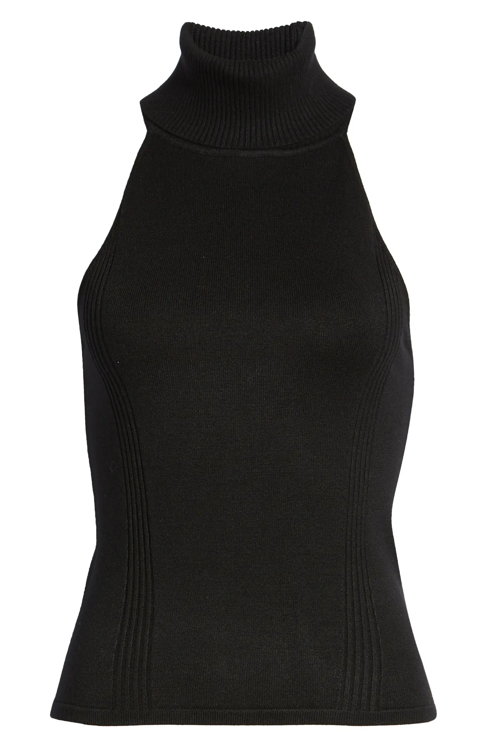 Good American Ribbed Sleeveless Turtleneck Sweater | Nordstrom | Nordstrom
