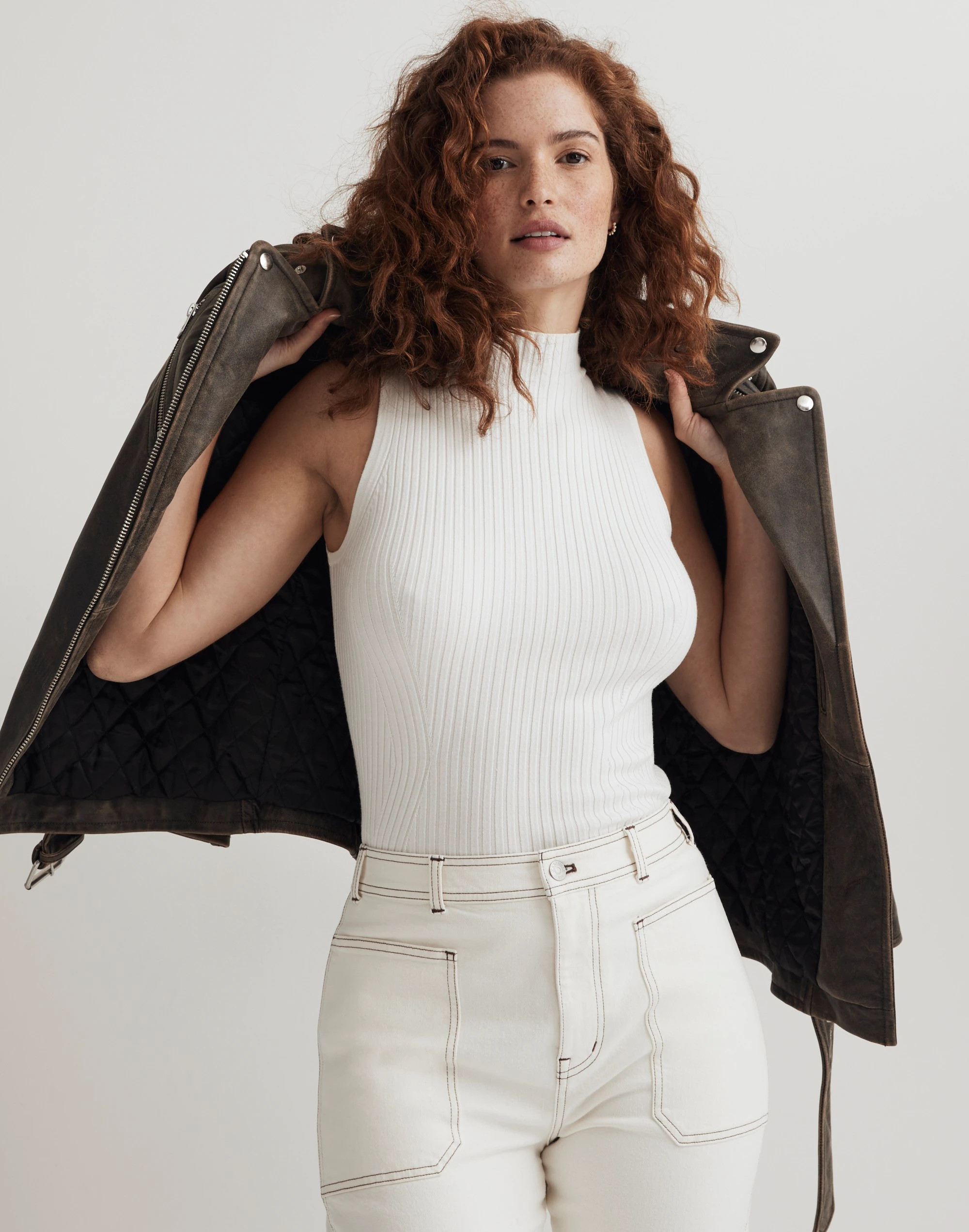 Rib Mockneck Sweater Tank | Madewell