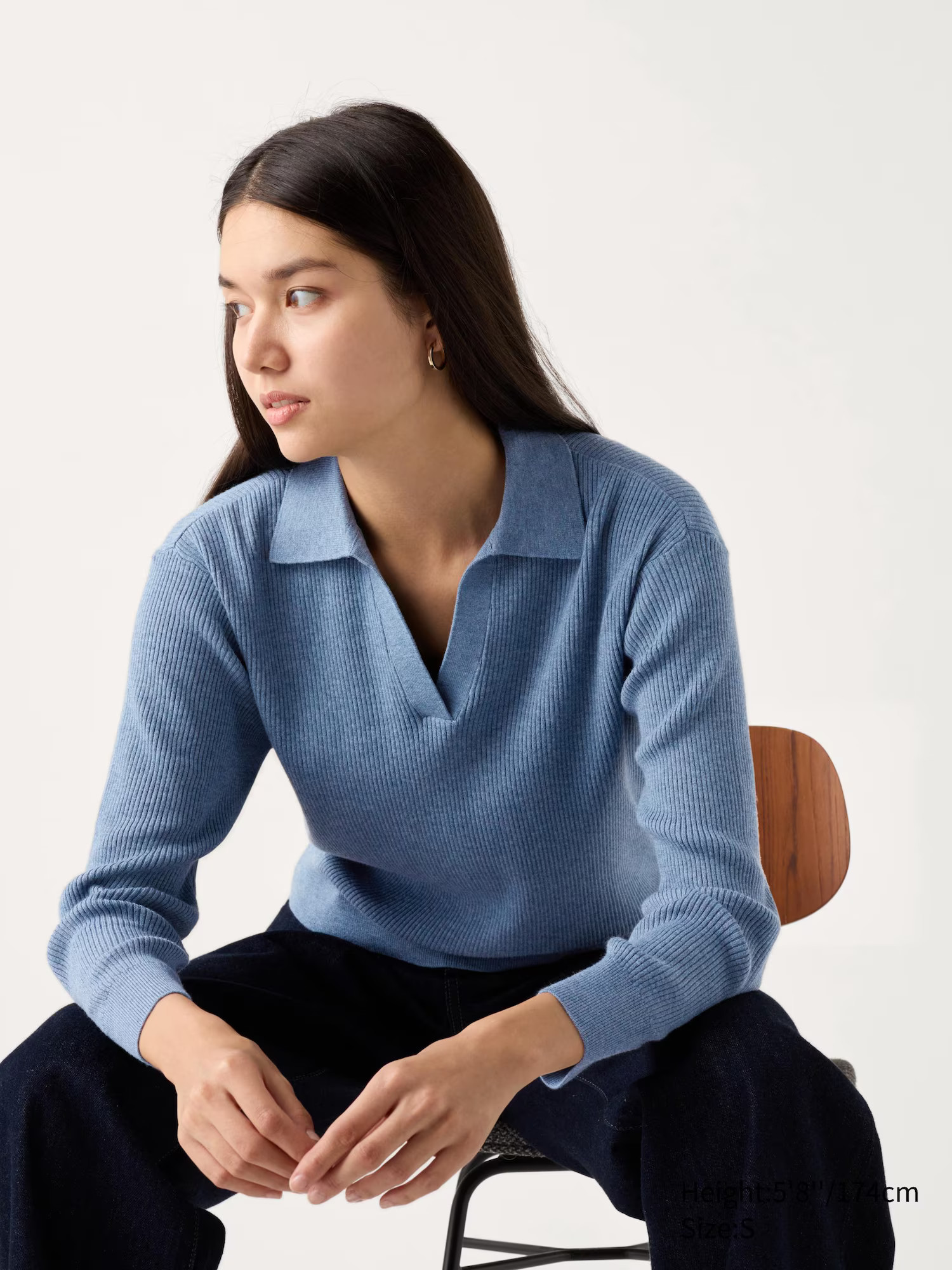 Washable Knit Ribbed Polo Sweater | UNIQLO (US)
