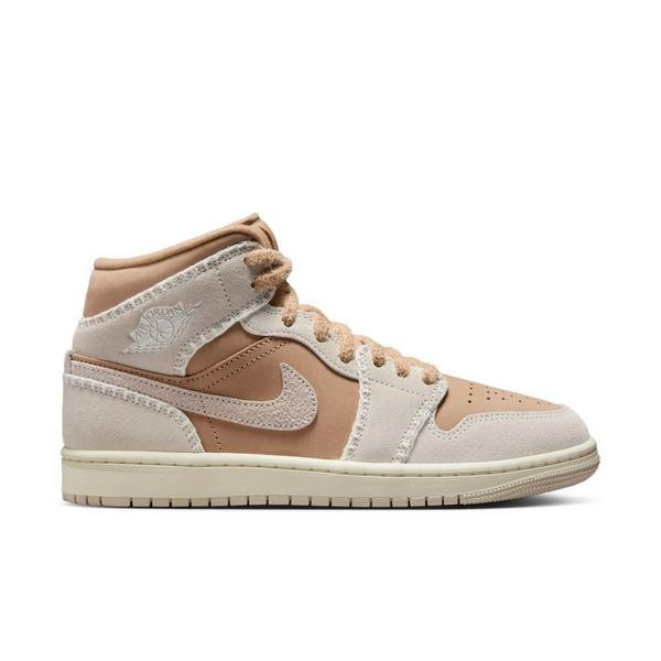 Women's Air Jordan 1 Mid SE Sneakers 7.5 Regular Hemp/Lt Orewood Brn-Sail | Scheels Sports