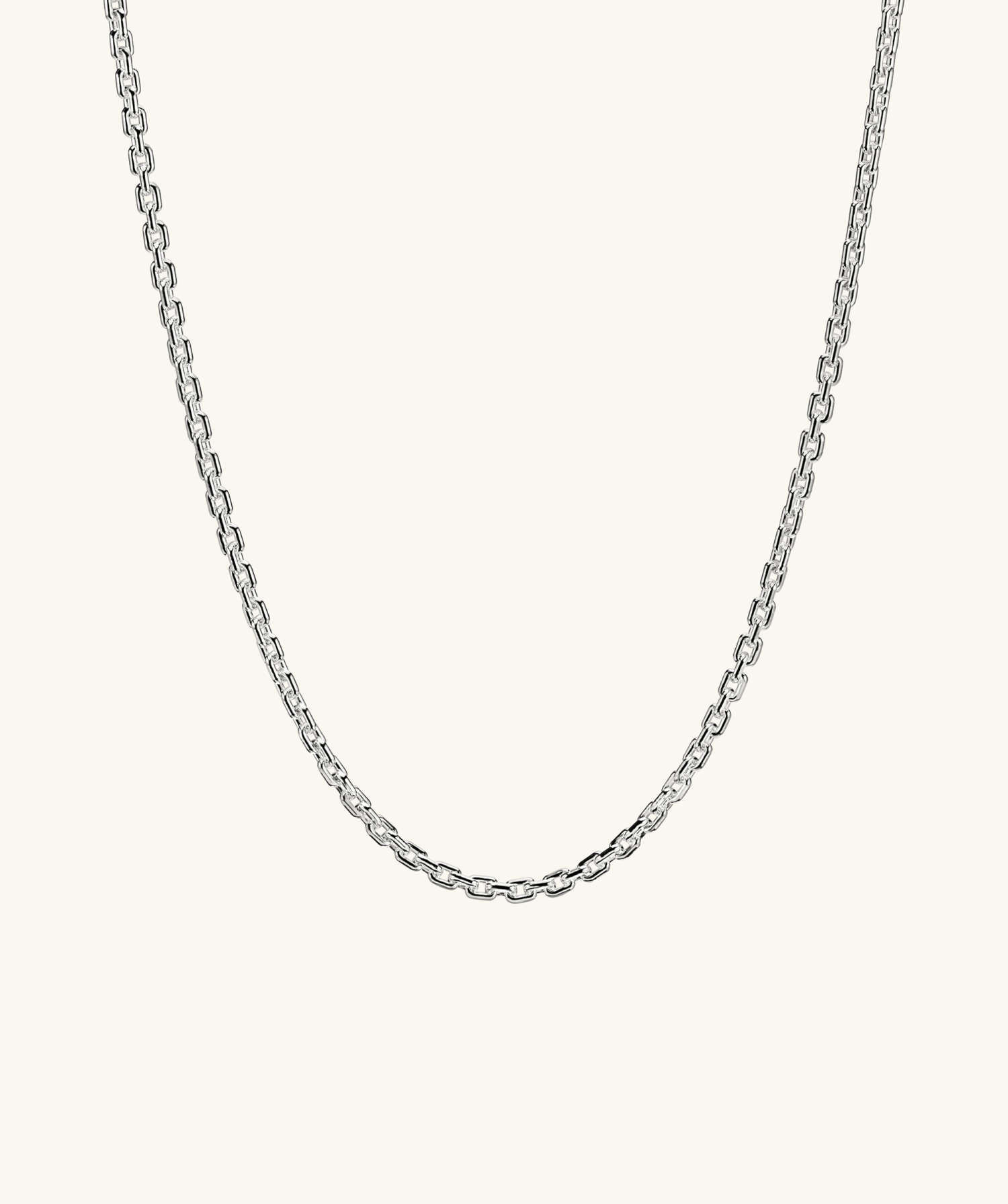 Trace Rectangle Chain Necklace | Mejuri Fine Crew