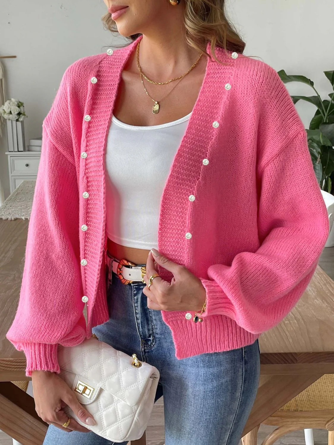 Open Front Long Sleeve Cardigan Tan / L | Casual Chic Boutique