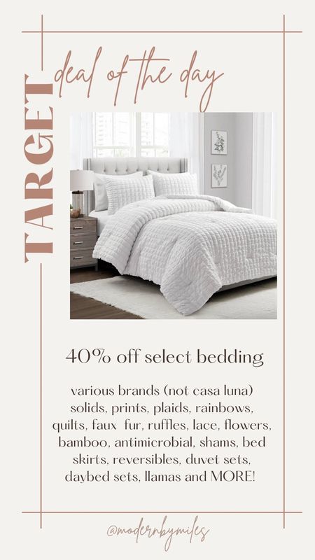 So many great options for bedding today 40% off!

Bedding, bed skirts, quilts, guest room bedding

#LTKhome #LTKkids #LTKfamily