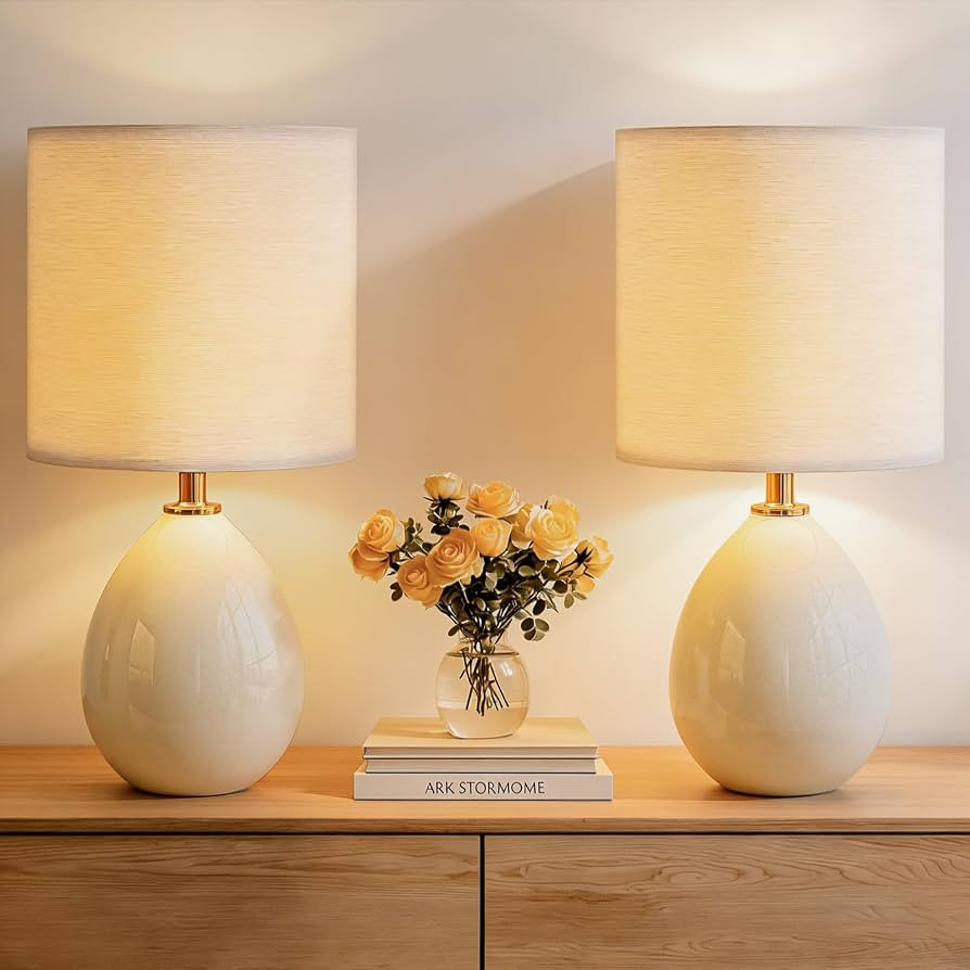 Dawnwake 18.5" Table Lamps Set of 2 for Living Room Bedroom, Bedside Lamps for Night Stands, Desk... | Amazon (US)