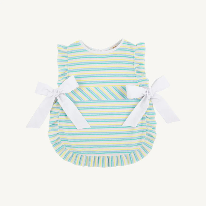 Carolina Cover Up - Siesta Key Stripe (Pink) with Worth Avenue White | The Beaufort Bonnet Company