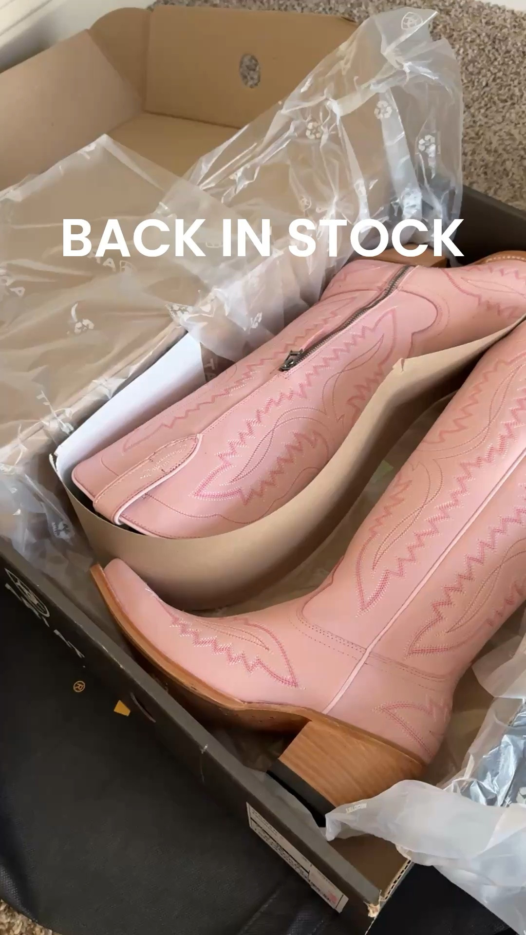 Back in stock 
Pink cowboy boots 
Cowgirl boots 
Powder pink 
Casanova 

#LTKFestival