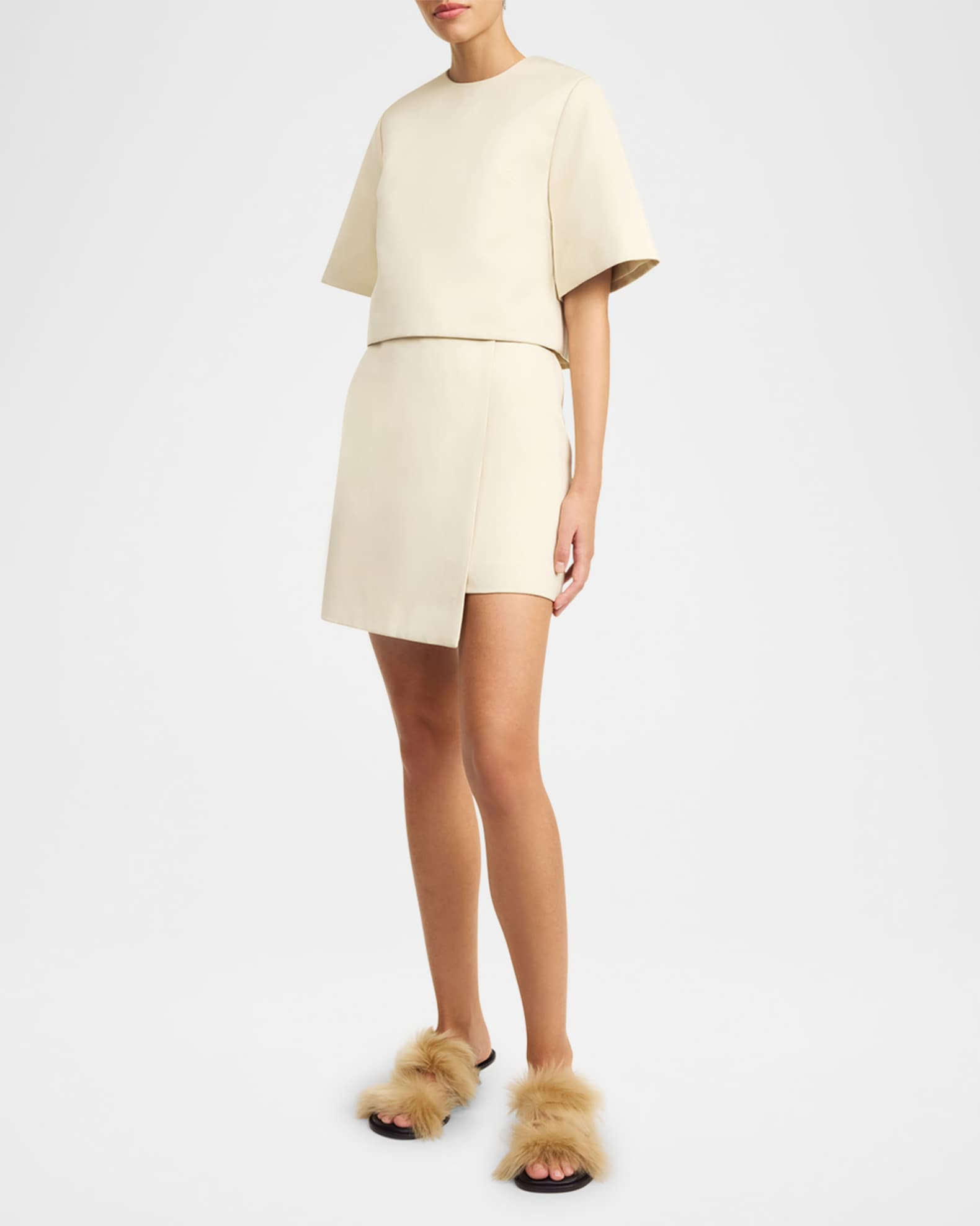 Raye Asymmetric A-Line Mini Skirt | Neiman Marcus