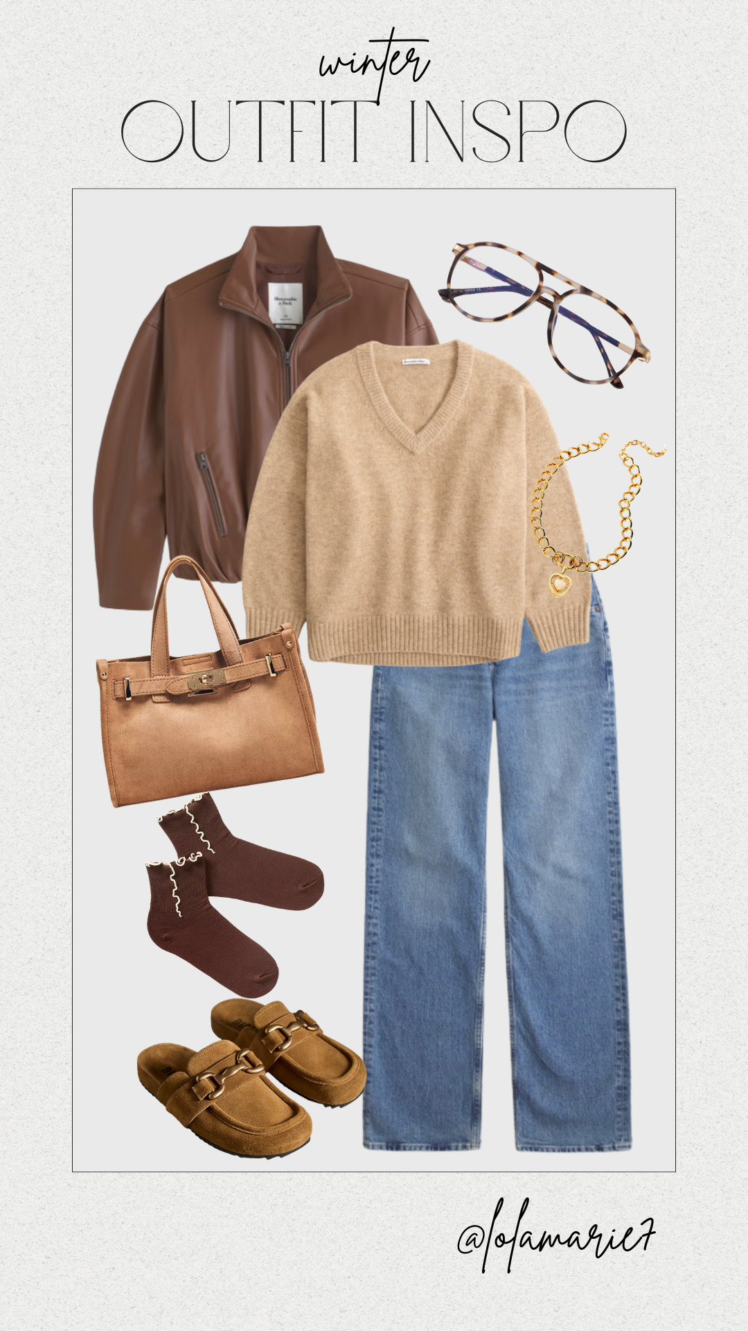 Winter Outfit Inspo 

#winteroutfit #abercrombie #anthropologie #suedebag #clogs #rufflesocks #jeansandsweater 

 #LTKootd #LTKSeasonal #LTKFindsUnder100