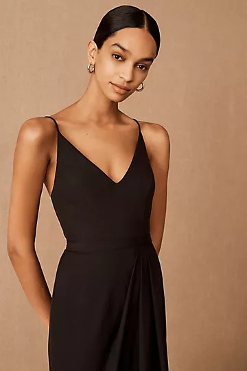BHLDN Anabela V-Neck Crepe Dress | Anthropologie (US)