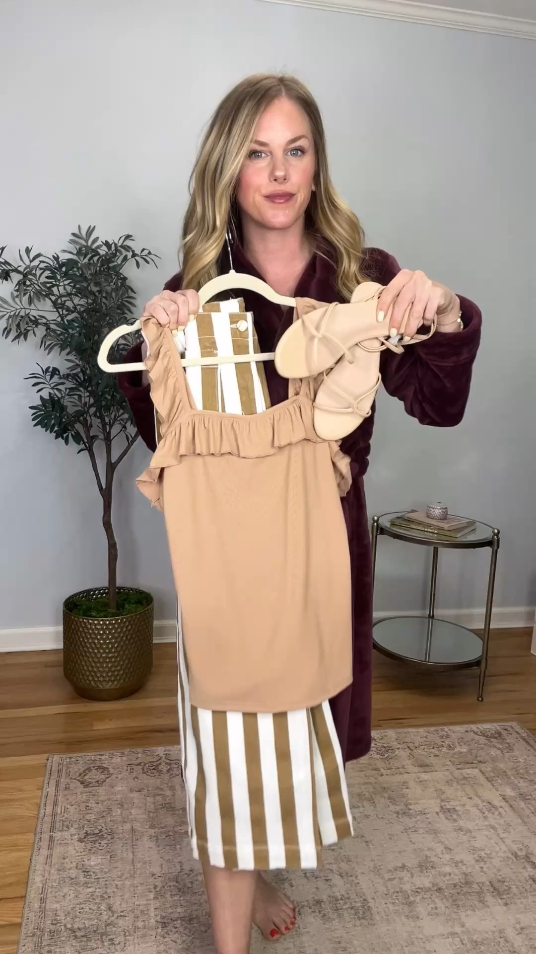 Cute little spring summer casual Amazon outfit! I love the ruffle details on this tank! Size M. Size S in the pants!

#LTKootd #LTKSaleAlert #LTKSeasonal