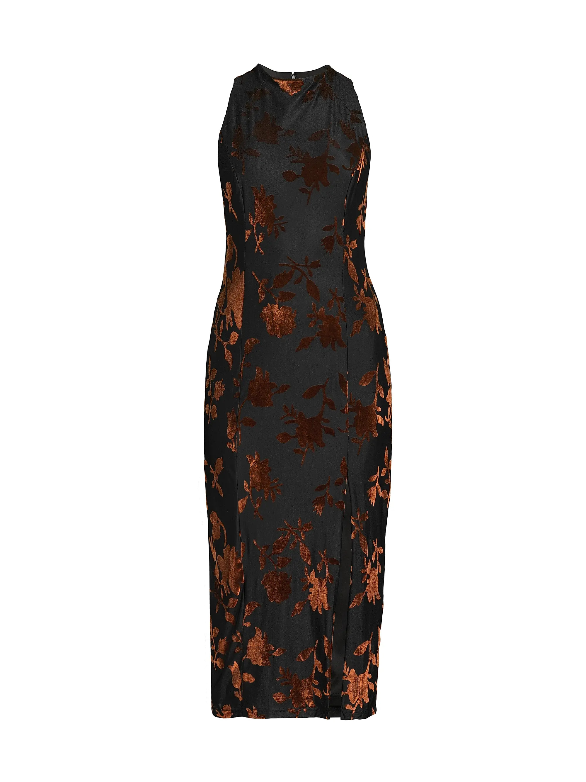 HutchDarby Burnout Velvet Midi-Dress | Saks Fifth Avenue