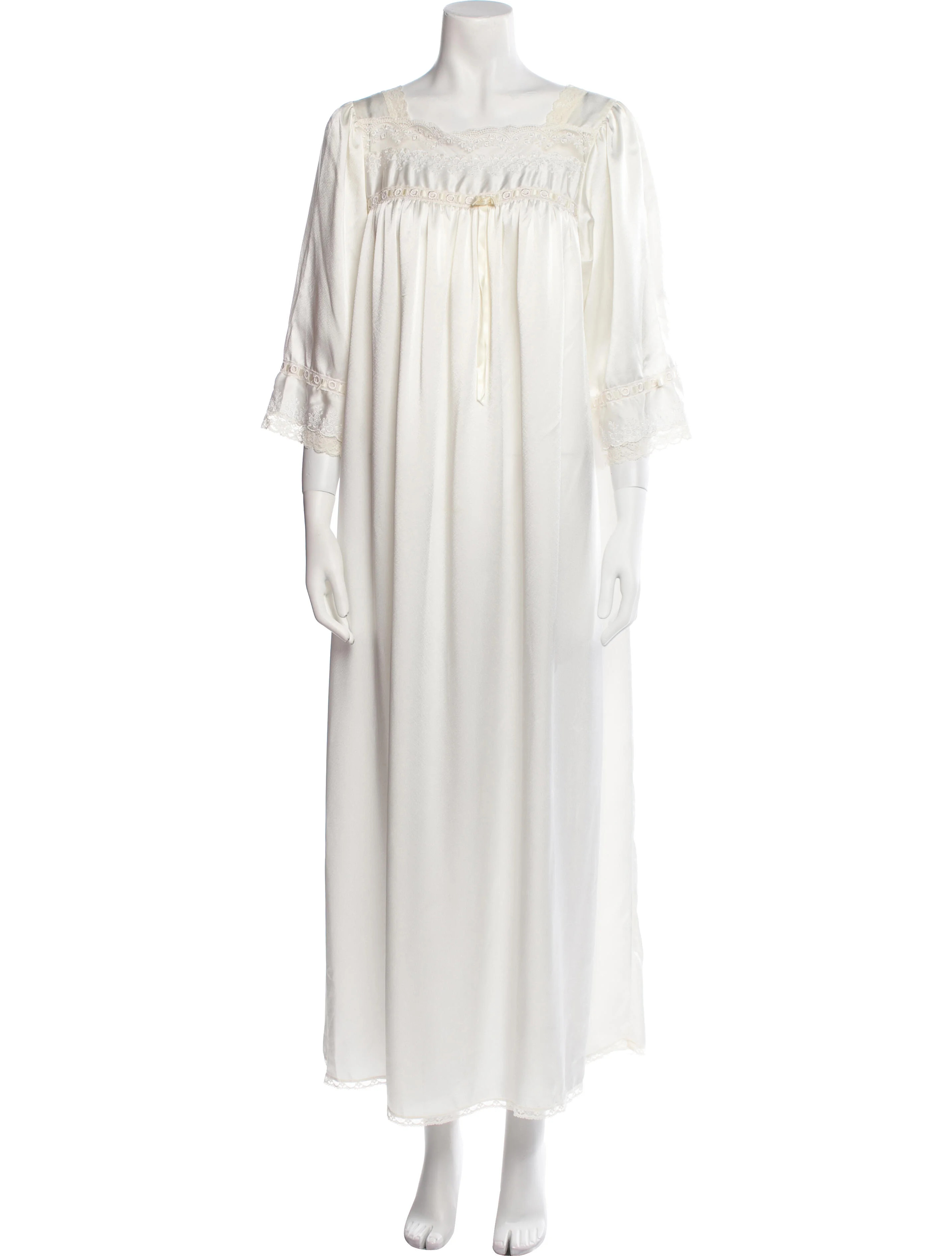 Christian Dior Square Neckline Long Dress - White Dresses, Clothing - CHR560115 | The RealReal | The RealReal