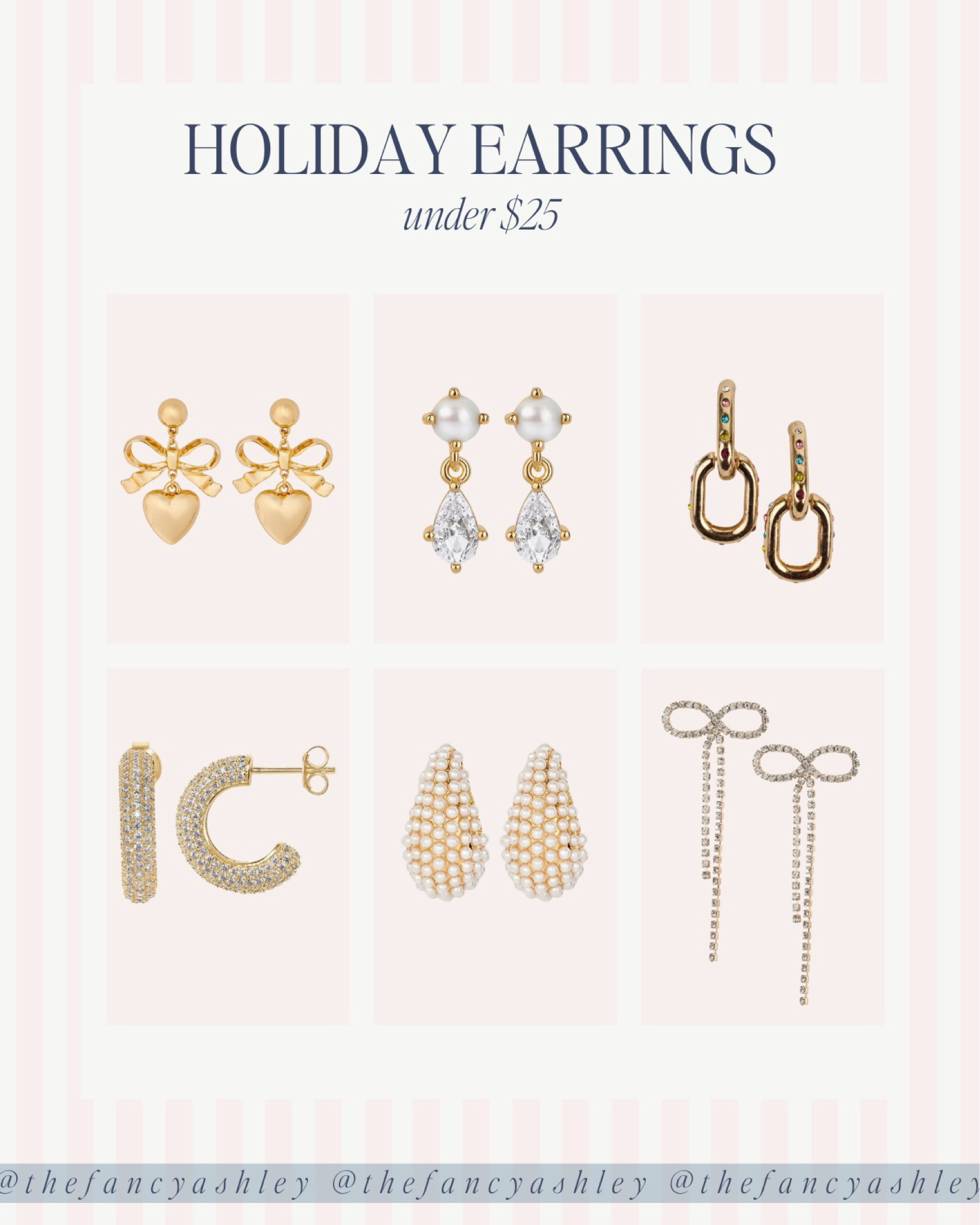 Holiday earrings that are cute and under $25? Yes, please. LOVE the darling bows, these are the perfect little extras to make your festive looks even more fab. 

#LTKHoliday #LTKParties #LTKWatchNow