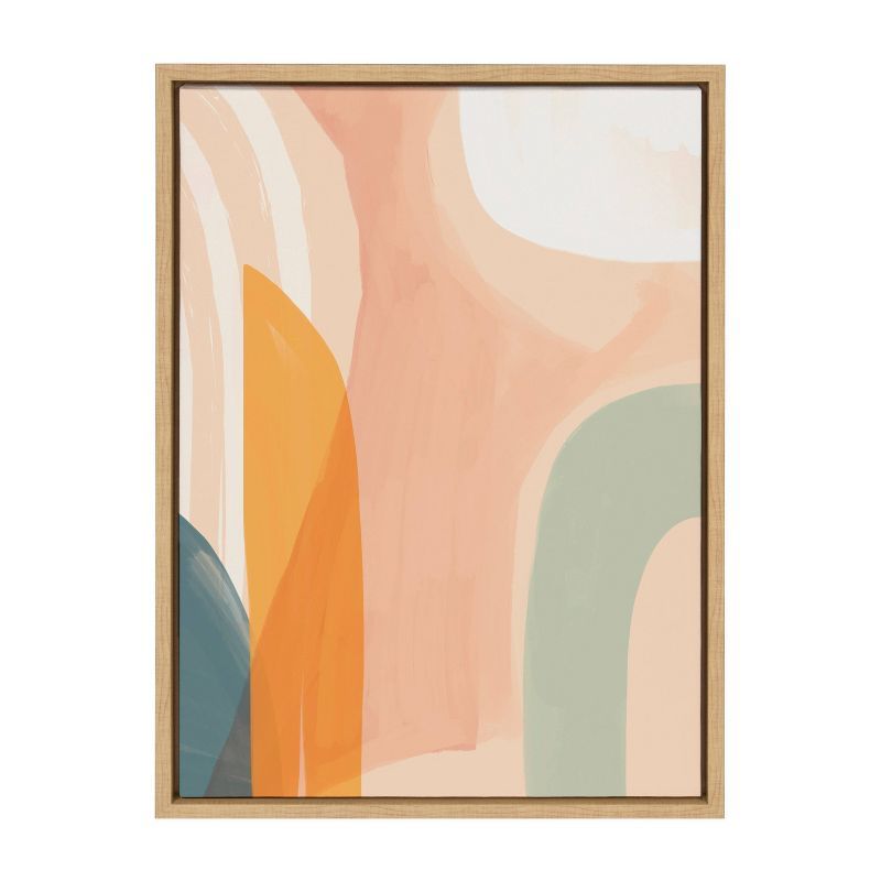 18" x 24" Sylvie Sunrise Over Marrakesh Framed Canvas by Kate Aurelia Holloway Natural - Kate & L... | Target