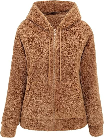 RISISSIDA Women Faux Fur Coat Fuzzy Fur Jacket Hooded Winter Spring Fall Fashion, Thermal Short/L... | Amazon (US)