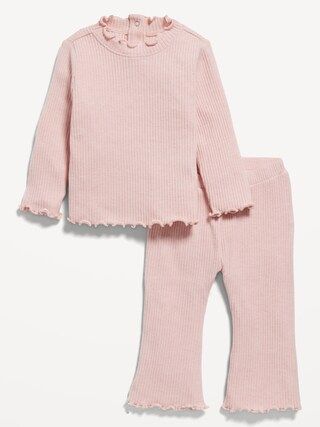 Plush Cozy-Knit Top &  Flare Pants Set for Baby | Old Navy (US)