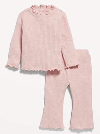 Plush Cozy-Knit Top &amp;  Flare Pants Set for Baby | Old Navy (US)