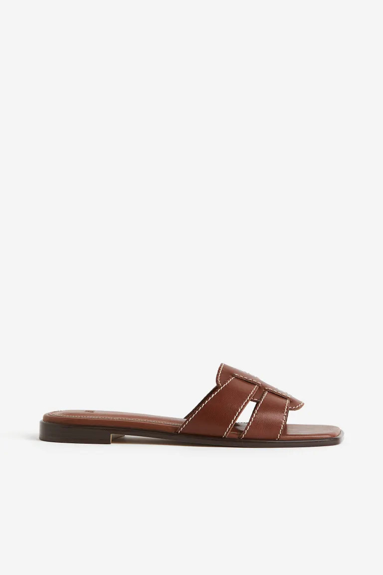 Sandals - Low heel - Brown - Ladies | H&M US | H&M (US + CA)