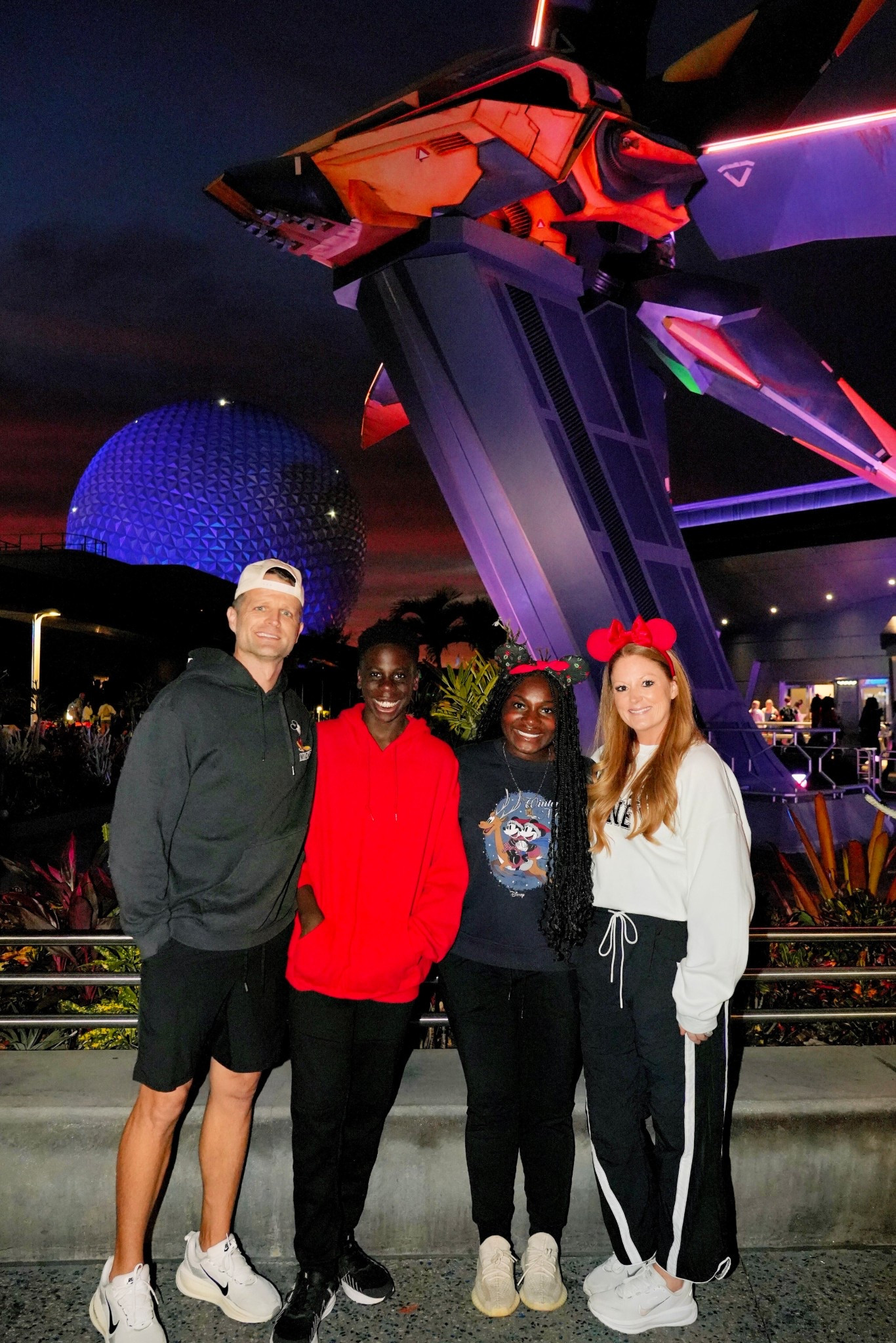 Last of the Disney outfits! It got cold tonight, so everyone was scrambling (except me because I brought a dozen sweatshirts 😂). Linking my Mickey & Minnie sweatshirt & pants here!

Wearing an XL in the sweatshirt & small in the pants 

Jared and I both agree that our Nike Vomero sneakers were the most comfortable walking shoes this trip! Wearing our normal size!

#LTKHoliday #LTKTravel