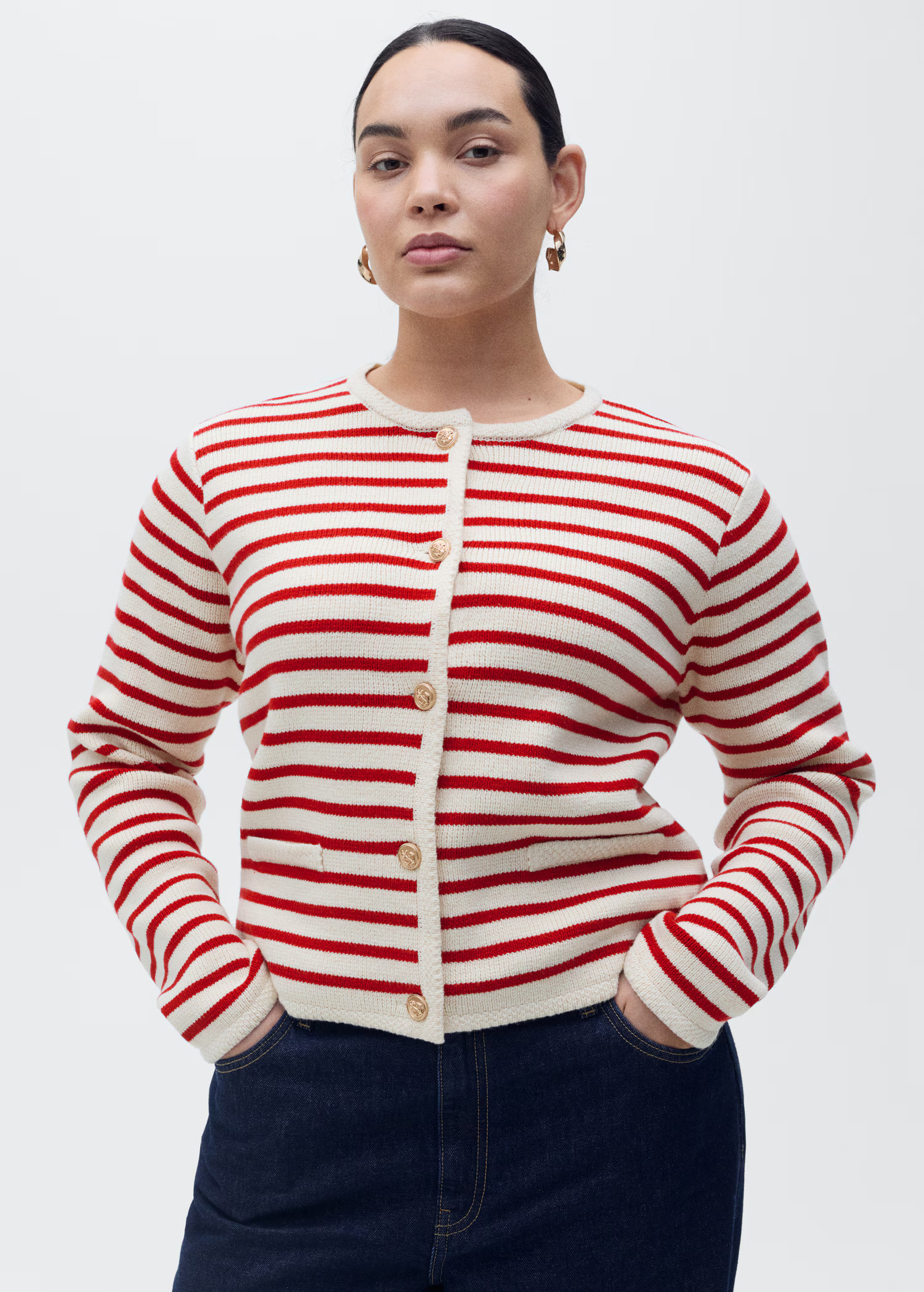 Stripped knit cardigan - Women | MANGO USA | Mango (US/MX/AU)
