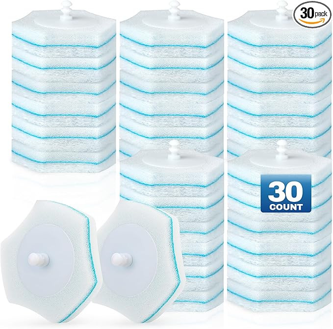 Ksend Toilet Bowl Cleaners - 30 Pack, Powerful Toilet Wand Refills, Disposable Toilet Brush Repla... | Amazon (US)