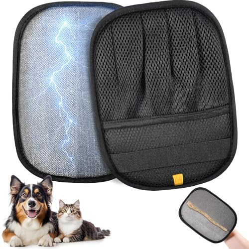 Pocleanish 2-Pack Pet Hair Remover Gloves for Cats & Dogs, 2025 Upgraded Five-Finger Reusable Electrostatic Pet Hair Gloves, Magic Brush Pet Hair Remover Tool for Laundry, Couch, Carpet, Car Seat | Amazon (US)