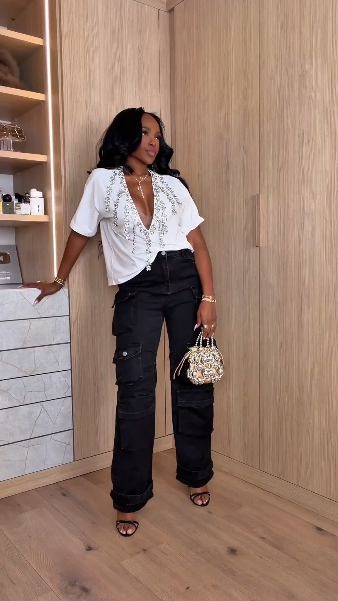 Scroll to shop! ✨ If you’re tired of choosing between looking dressed up and actually being comfortable, this is the outfit formula to save. Cargo pants keep it effortless, while the right top and heels make it work for dinner, drinks or a night out.

black cargo pants, going out outfit, elevated casual outfit, date night style, petite outfit ideas, embellished top, girls night outfit, fall going out look

Wearing: Size Small/4 | 5’4” | 140 lbs | 34D-27-40

Download the FREE LTK app & follow @kirasfashionfinds to shop all my daily finds.

#LTKPetite #LTKStyleTip #LTKootd