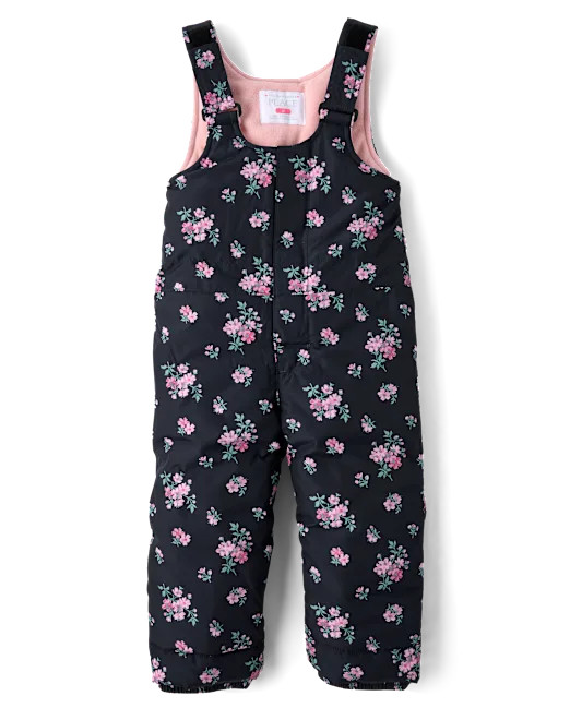 Toddler Girls Print Snow Overalls - black | The Children's Place