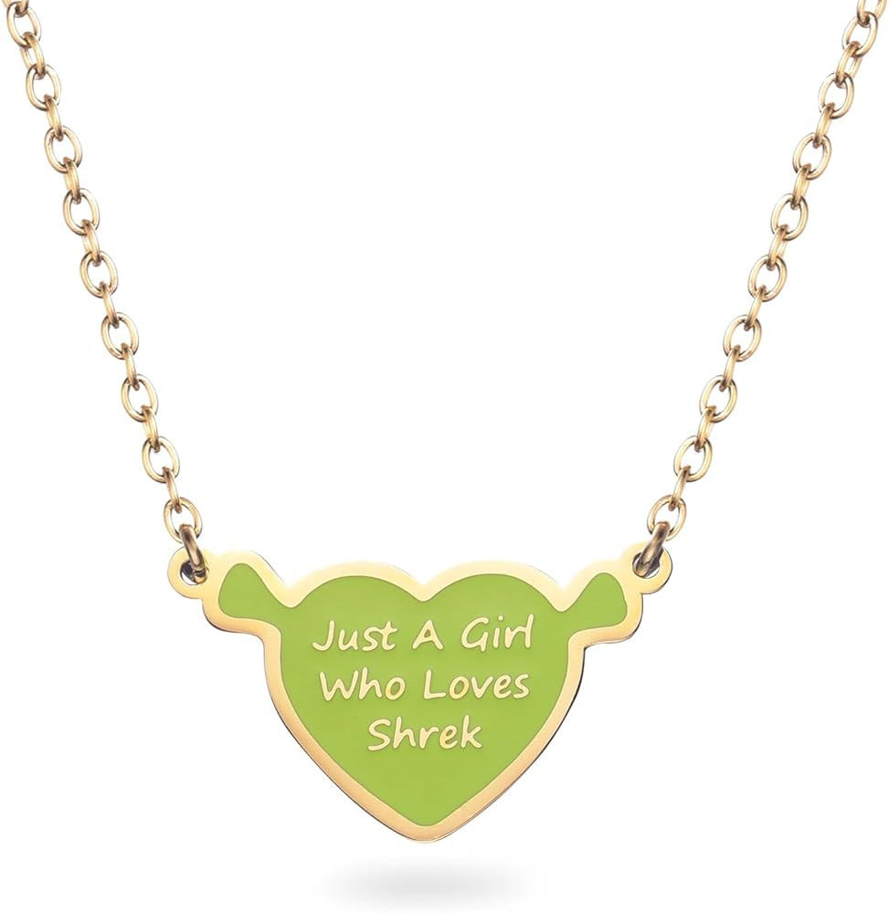 Shrek Merch Necklace Gifts For Women BFF Teen Girls Daughter Shrek Merchandise Necklaces Gift | Amazon (US)