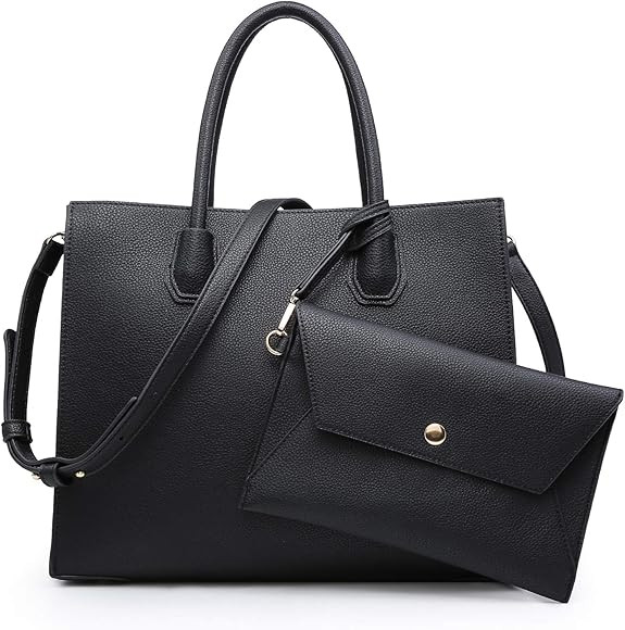 Purses and Handbags for Women Satchel Bags Top Handle Shoulder Bag Work Tote Bag With Matching Wa... | Amazon (US)