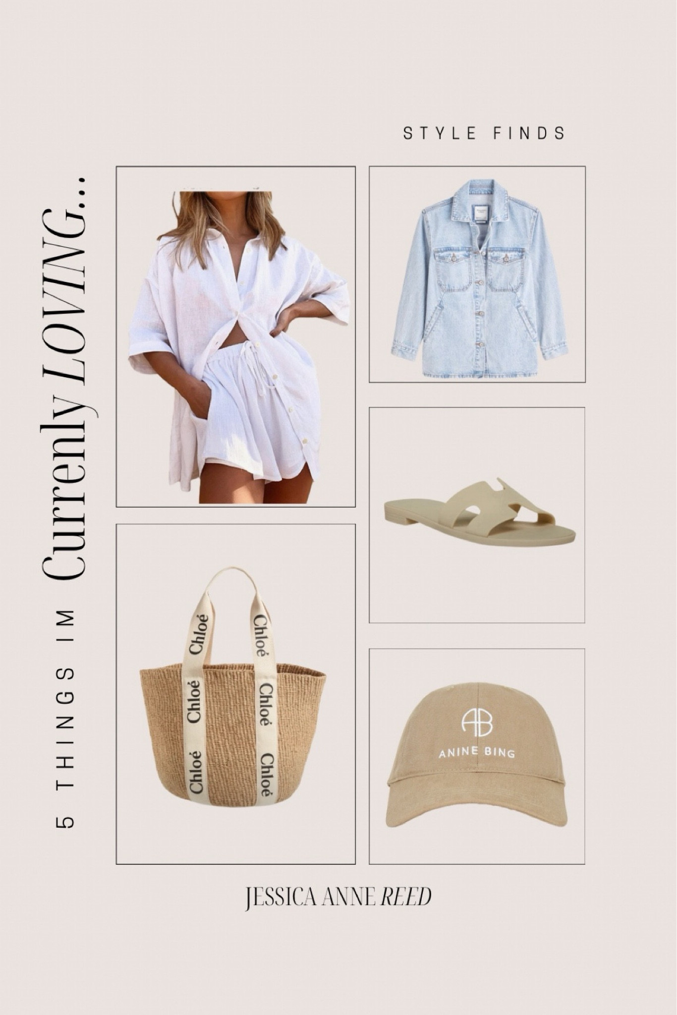 5 things I’m currently loving-style finds

I’m loving 2 piece line sets for summer, straw bags-this Chloe one is a must have! 
Oversized denim jacket and of course neutral slides that are perfect for the pool and beach! 
And the perfect baseball cap! #LTKFind


#LTKstyletip #LTKfindsunder50