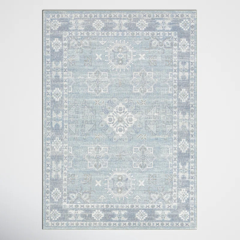 Hopkins Hand Tufted Denim/Sky Blue Rug | Wayfair North America