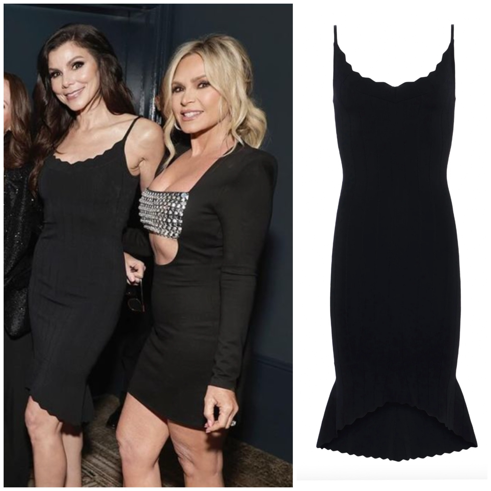 Heather Dubrow’s Black Scalloped Dress 📸 = @bravotv