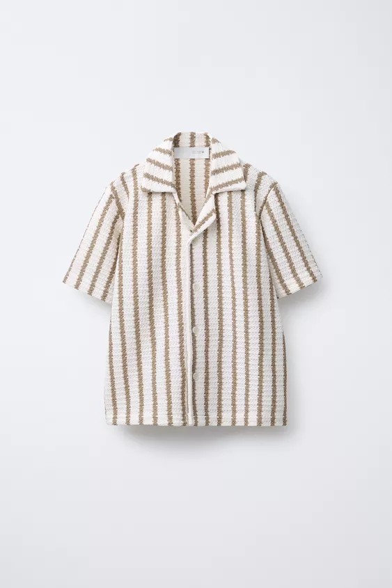 TEXTURED STRIPED SHIRT | Zara US