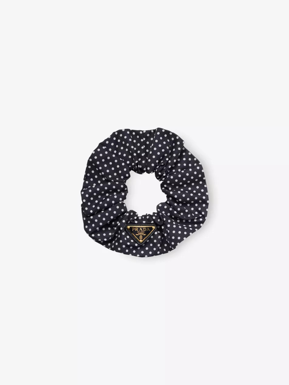 Re-Nylon Polka-Dot Woven Scrunchie | Selfridges