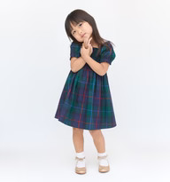 The Tiny Athena Nap Dress - Midnight Tartan | Hill House Home US