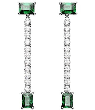 Matrix Collection Green Mixed Crystal Cut Drop Earrings | Dillard's