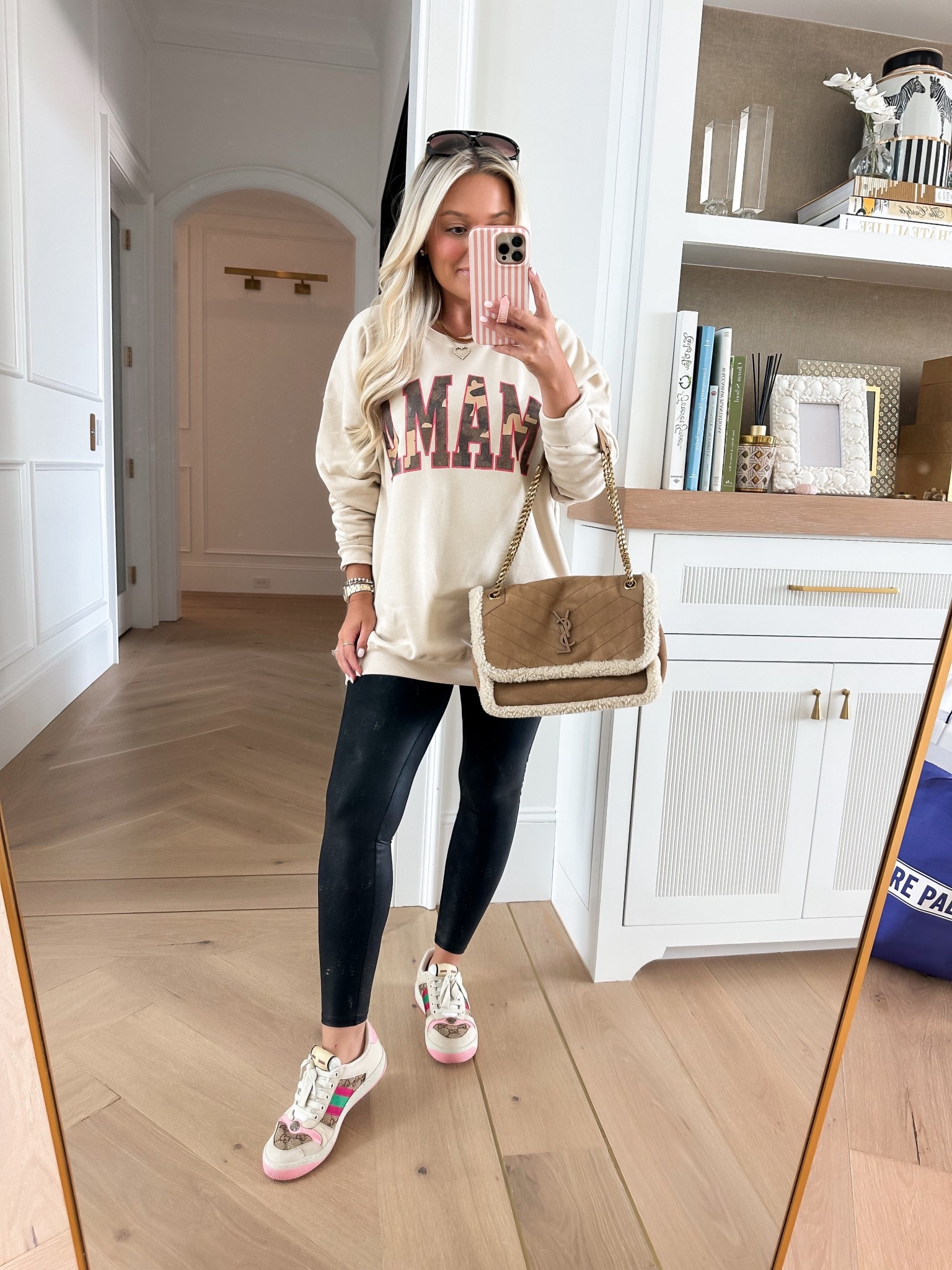 Use code WHITNEY for 25% off
Size small petite Spanx / size large sweatshirt! 

#LTKFindsUnder50 #LTKStyleTip