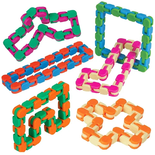 Neliblu Wacky Tracks Fidget Toys - Snap and Click Cube Puzzles Set of 6 for ADHD, Autism, Stress ... | Walmart (US)